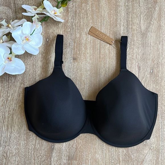 SKIMS Fits Everybody Underwire T-Shirt Bra Soot Size 40H - Picture 2 of 5
